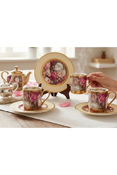 hediye Esterhomedecor 6 Person Porcelain Coffee Cup Set