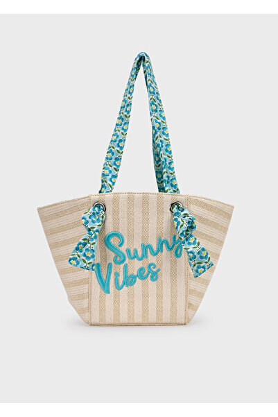 MAYORAL Ψάθινη τσάντα παραλίας για κορίτσια 10208