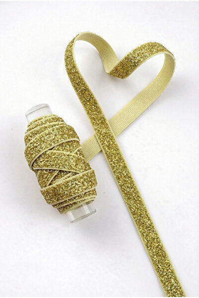 ZEYMERADE Glitter Velvet Ribbon Yellow 1cm 5m, Bride, Groom, Bundle, Engageme...