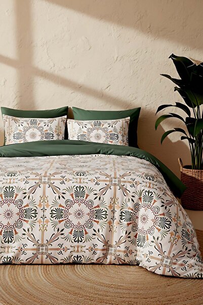 Rivaİstanbul طقم غطاء لحاف حريري طبيعي مزدوج من إيثنيك ساراي