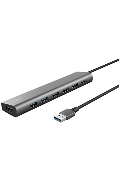 Trust USB Hub Halyx 7xUSB 3.2 Gen1 Gray