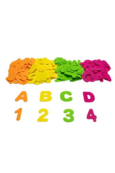 Loolipo Set of 150 self-adhesive felt numbers and letters, 3-4 cm