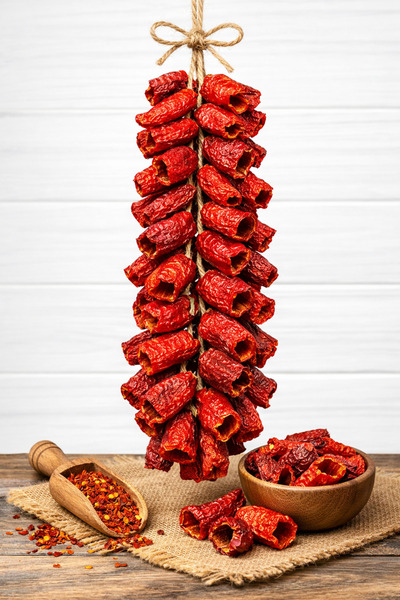 Joker Luxe Kurutulmuş Dolmalık Antep Biberi 1 Bağ 40–50 Adet Doğal Ev Yapımı