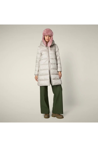 SAVE THE DUCK Kadın Uzun Mont Bej - Lysa