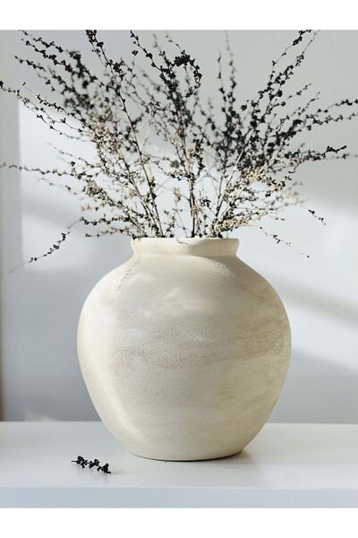 Empressco Şık Büyük Göbekli Vazo, Modern ve Çekici Dekoratif Tasarım