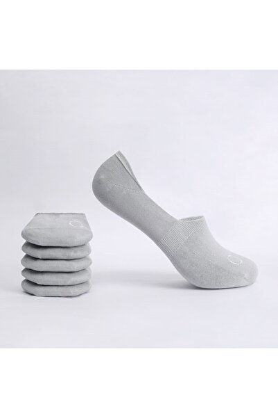 FEEL Men's Hidden Socks - 5 Pieces - Grey