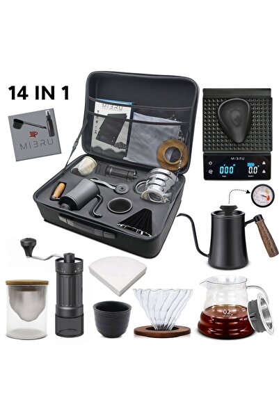 MIBRU V60 Drip Coffee Maker Kit With Professional Bag Tools 14 In 1 Package P...