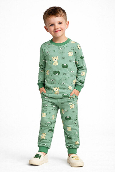 mini kanka Комплект пижама за момчета с сладки животински мотиви | Памук, сез...