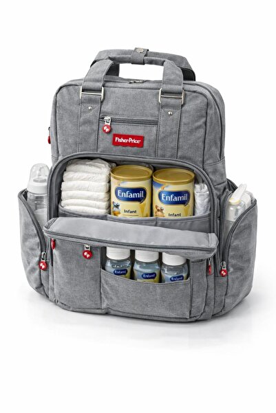 dehkah Fisher-Price multi-layered diaper backpack with thermal pockets, stain...