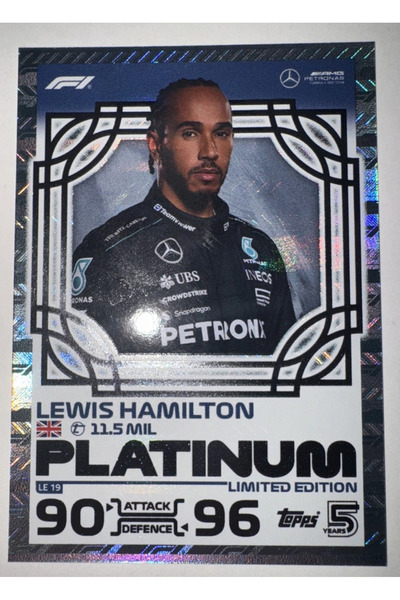 Topps توربو أتاكس 2024 إصدار بلاتينيوم المحدود لويس هاميلتون