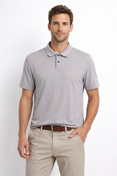 Cazador Men's Polo Neck Tshirt 44095 Gray