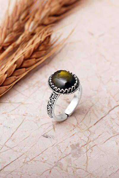 Sümer Telkari 2 Farklı Doğal Taş Seçenekli Elişi Ayarlanabilir 925 Ayar Gümüş...