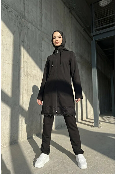 sefamerve Set dublu cu detalii din dantelă 71158-01 Negru