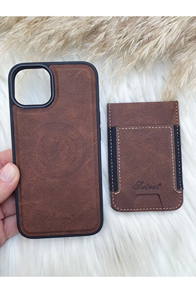 ZB Aksesuarda Moda İPHONE 15 PLUS Uyumlu Lens Hediyeli Standlı Cüzdanlı Deri ...