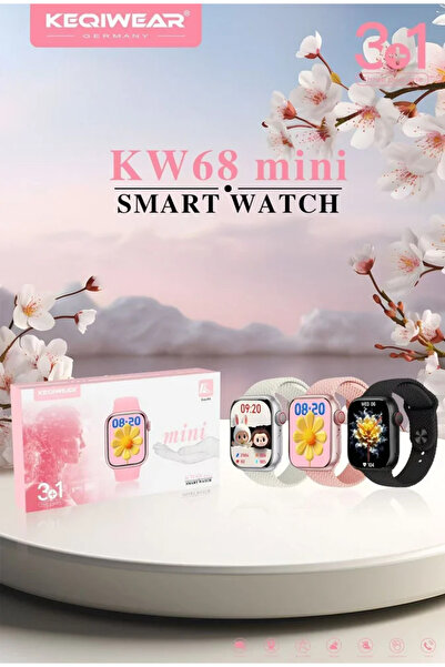 KEQIWEAR KW 68 Mini 3 Straps Smart Watch Series 8 Bluetooth Calling Wireless ...