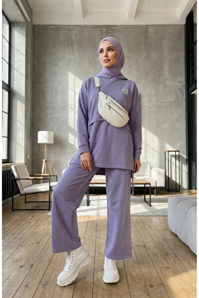 sefamerve Hooded Tracksuit Set 71168-02 Lilac