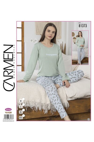 Carmen Ring Viscose Fabric Women's Pajama Set