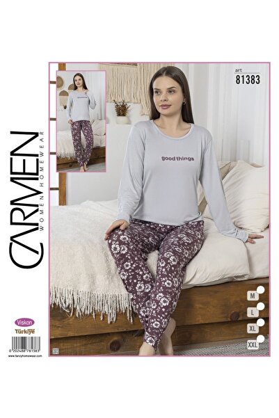 Carmen Ring Viscose Fabric Women's Pajama Set