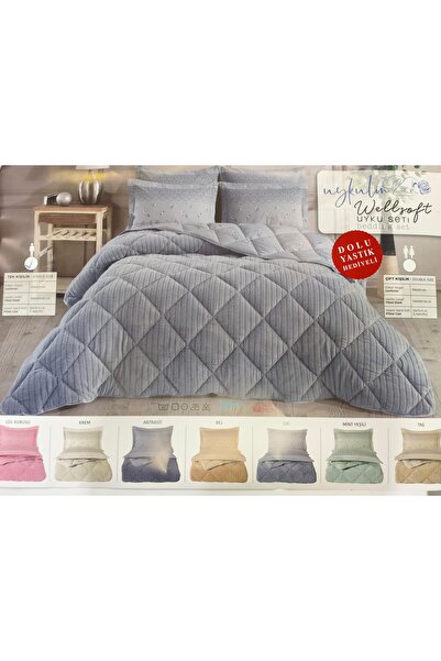 Uykulin Dolu Yastık Hediyeli Tek Kişilik Çift Taraflı Wersoft Uyku Seti