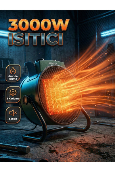 emybox 3000W Fanlı Elektrikli Isıtıcı Soba - Ev Ofis Tipi Sessiz Tasarruflu H...