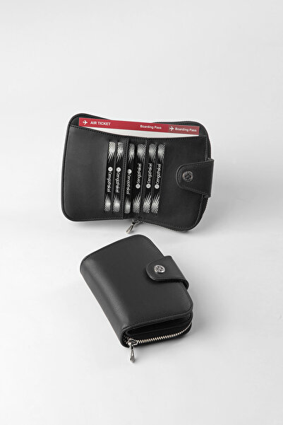 CENGİZ PAKEL Small Size Women's Wallet - 65308m - Black