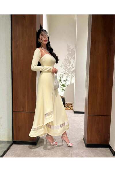 SKY dresses Barbie yellow dress with floral lace