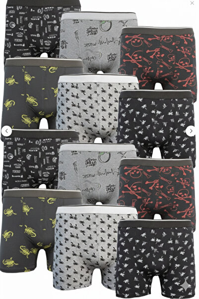 BEYAZTOPTAN Boxeri din Lycra cu model pentru bărbați, pachet de 12