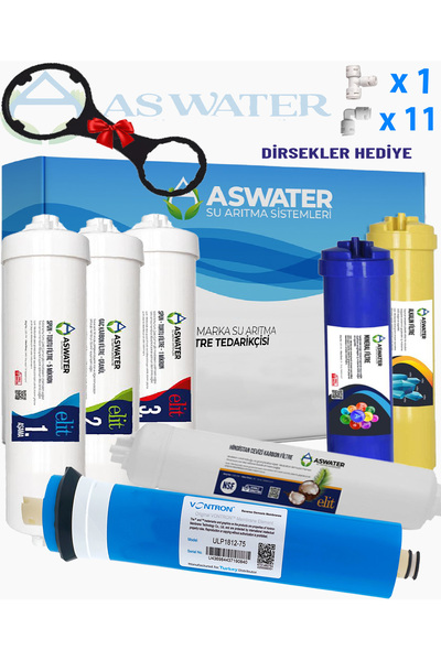 As Water Tüm Kapalı Kasa (inline) Cihazlar ile Uyumlu 7'li Elite Filtre Seti ...