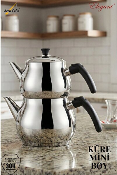 Elegant طقم إبريق شاي من البكاليت بحجم صغير من كيوري - أسود