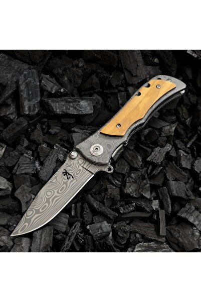 John Connely Paslanmaz Çelik Kamp Outdoor Çakı Browning Model