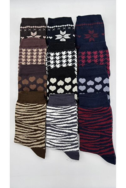 alpaca foot tech 12 Pairs of Patterned Women's Socks