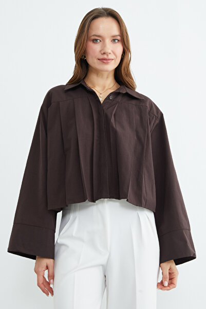 Fulla Moda قميص قصير بأكمام واسعة مطويّة