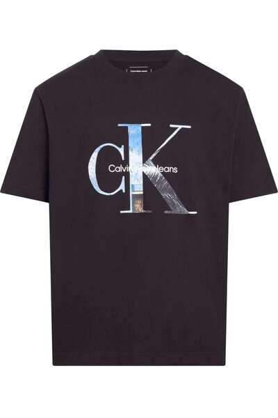 Calvin Klein PHOTO MONOGRAM TEE, BEH Siyah Erkek T-Shirt & Polo