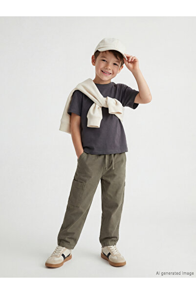 LC Waikiki Lcw Kids Buy Elastic Waist Boys Cargo Canvas Pants