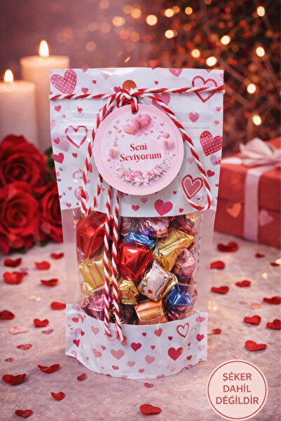 Palifix SET Doypack Sevgililer Günü Şekerleme Hediye Paketi Seti (Şeker Dahil...