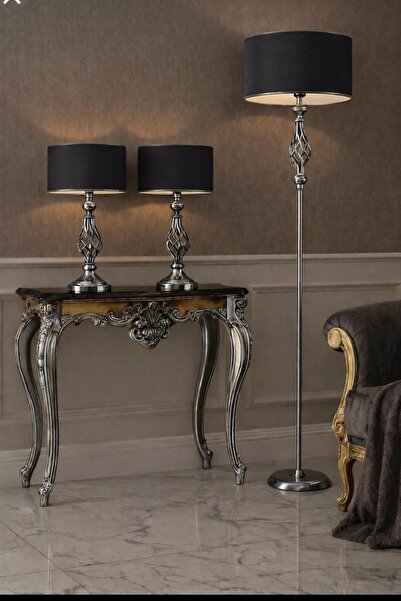 Lampada Verona Krom Kaplama 3'lü set - Siyah