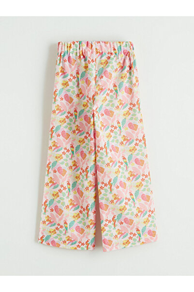 LC Waikiki Peak New Season Elastic Waist Patterned Girls' Trousers