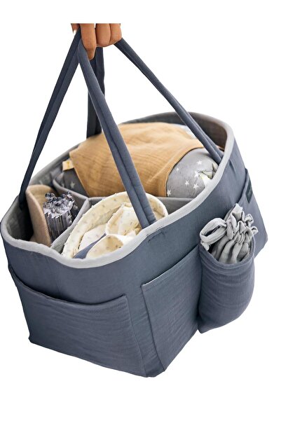 Mini Bonito Miniboni Muslin Mother Organizer Bag - Gray Standard