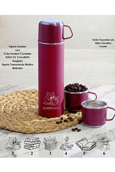 Penguen Kişiye Özel Termos Özel İsim Tasarım Baskı İle