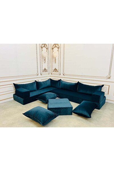 Xboat طقم كنب أرضي للمجلس - تنجيد مخملي