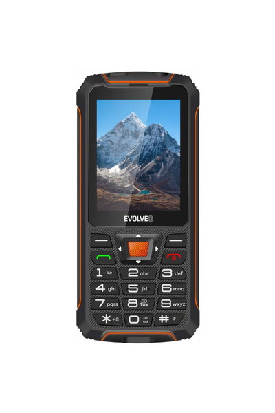 EVOLVEO StrongPhone Z6 mobile phone, Dual SIM, 2G, IP68, Black-Orange