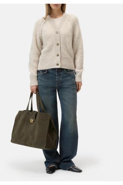 Closed ALPAKA-YÜN KREM KADIN HIRKA