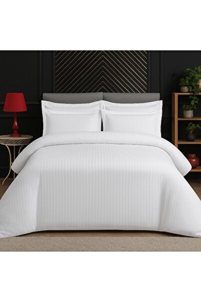 OEM Set de lenjerie de pat Damasc, 6 piese, alb