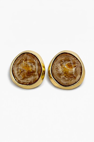 Jack Ferrero Luxury Çelik Gilded Küpe