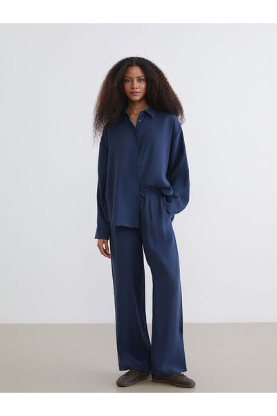 LC Waikiki Vizyon New Season Wide Leg Women's Trousers with Elastic Waist