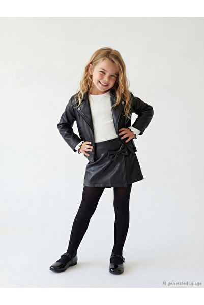 LC Waikiki Çelebi Store'dan Kaliteli Parçalar Beli Kordonlu Kız Çocuk Deri Gö...