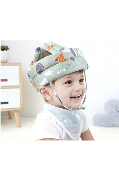 Generic غطاء حماية رأس الطفل من جرين فورست 360 °   قبعة مضادة للتصادم مصنوعة ...