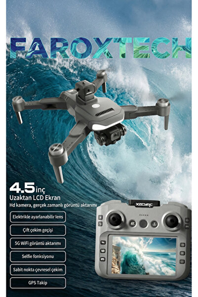FaroxTech Profesyonel Akrobasi Drone - Full HD Çekim - Ekranlı Kumanda - Hedi...