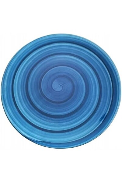 BRANDANI Set of 2 Ceramic Platters, Acquerello
