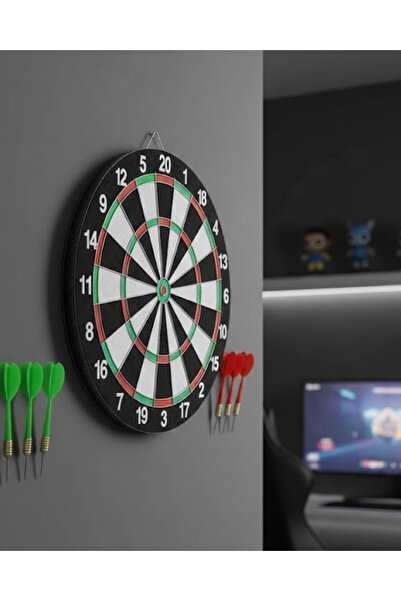 Lisinya Quality Wooden Dart Board 12 Inch 4 Dart Arrow Set - Tygoo